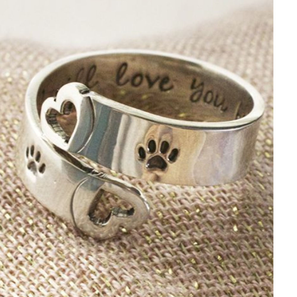 Adjustable Pawprint Ring